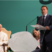 Nannte den Papst einen "Action-Held": Arnold Schwarzenegger, Umweltaktivist, Hollywoodstar und ehemaliger Gouverneur von Kalifornien.