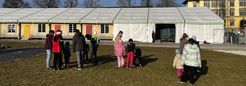 Baracken der Temporärunterkunft