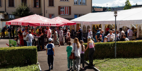 Festgelände auf dem Innenhof des Dialoghotels