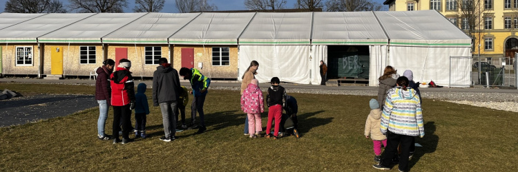 Baracken der Temporärunterkunft